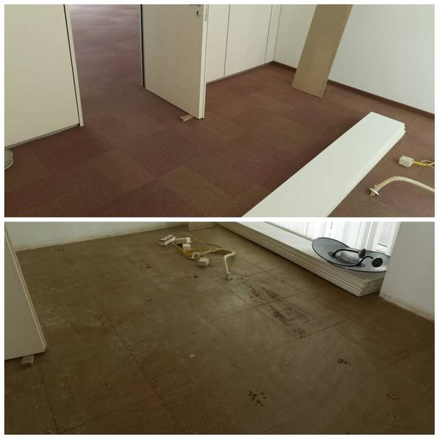 Leere Räume nach der Entrümpelung