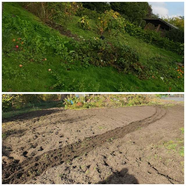 Böschung und Fläche neu hergerichtet